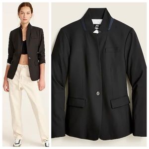 J. Crew Regent Wool Flannel Blazer Jacket in Black